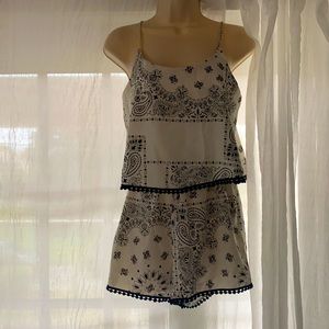 Black and white romper